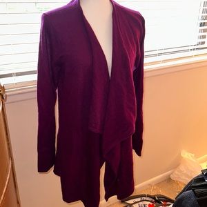 Cashmere Addiction Plum Cardigan Sweater